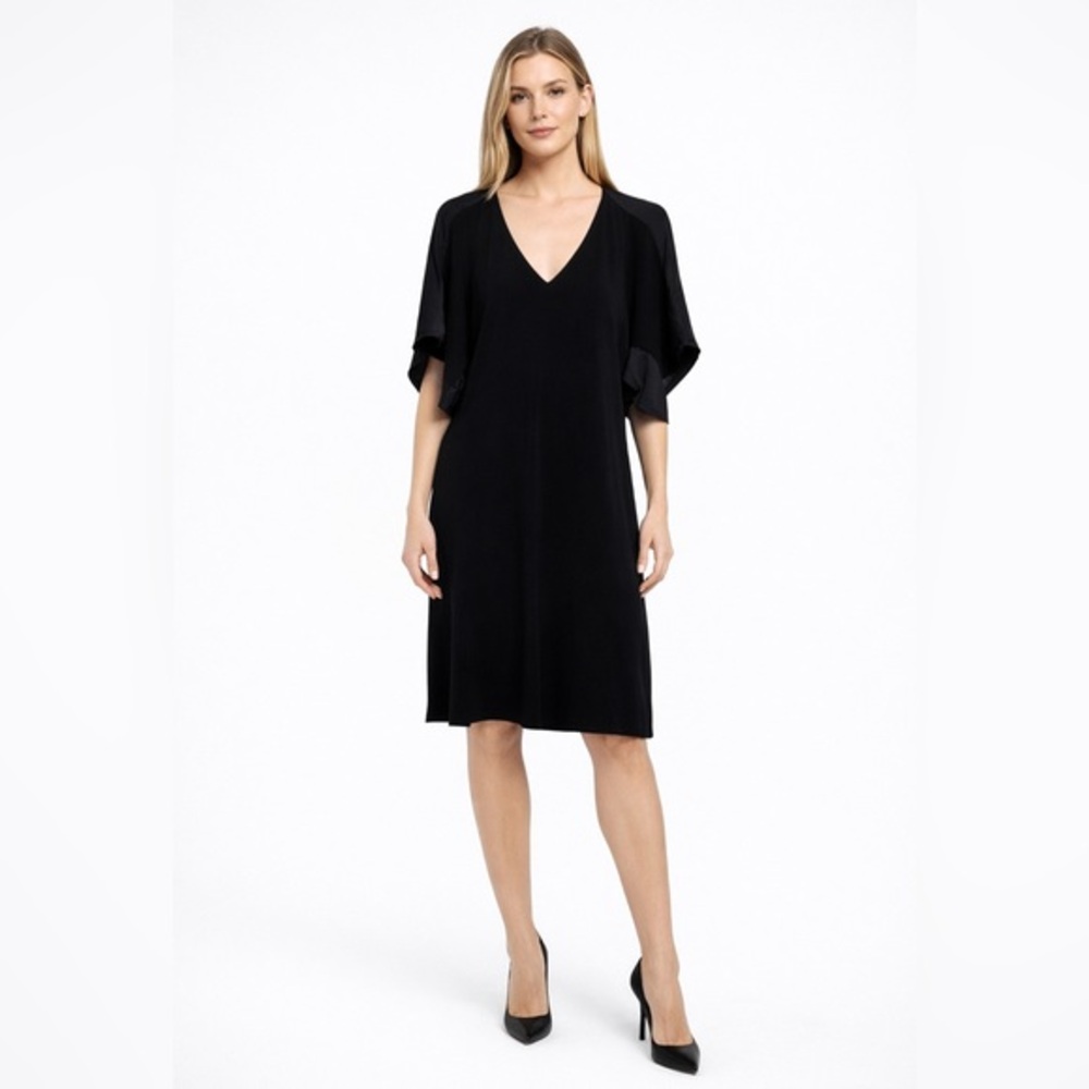REVOLVE White and Warren Black Silk Blend Dress